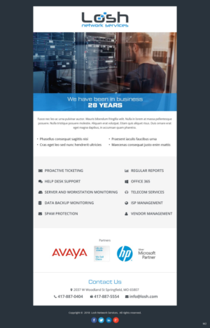 E-Mail Marketing-Design von pb für Losh Network Services | Design: #17801775