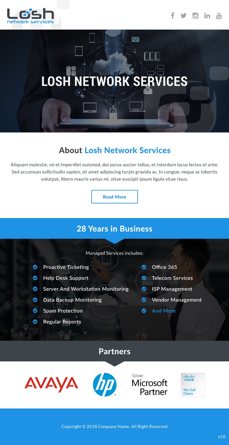 Email Marketing Design by pb for Losh Network Services | Design #17801776