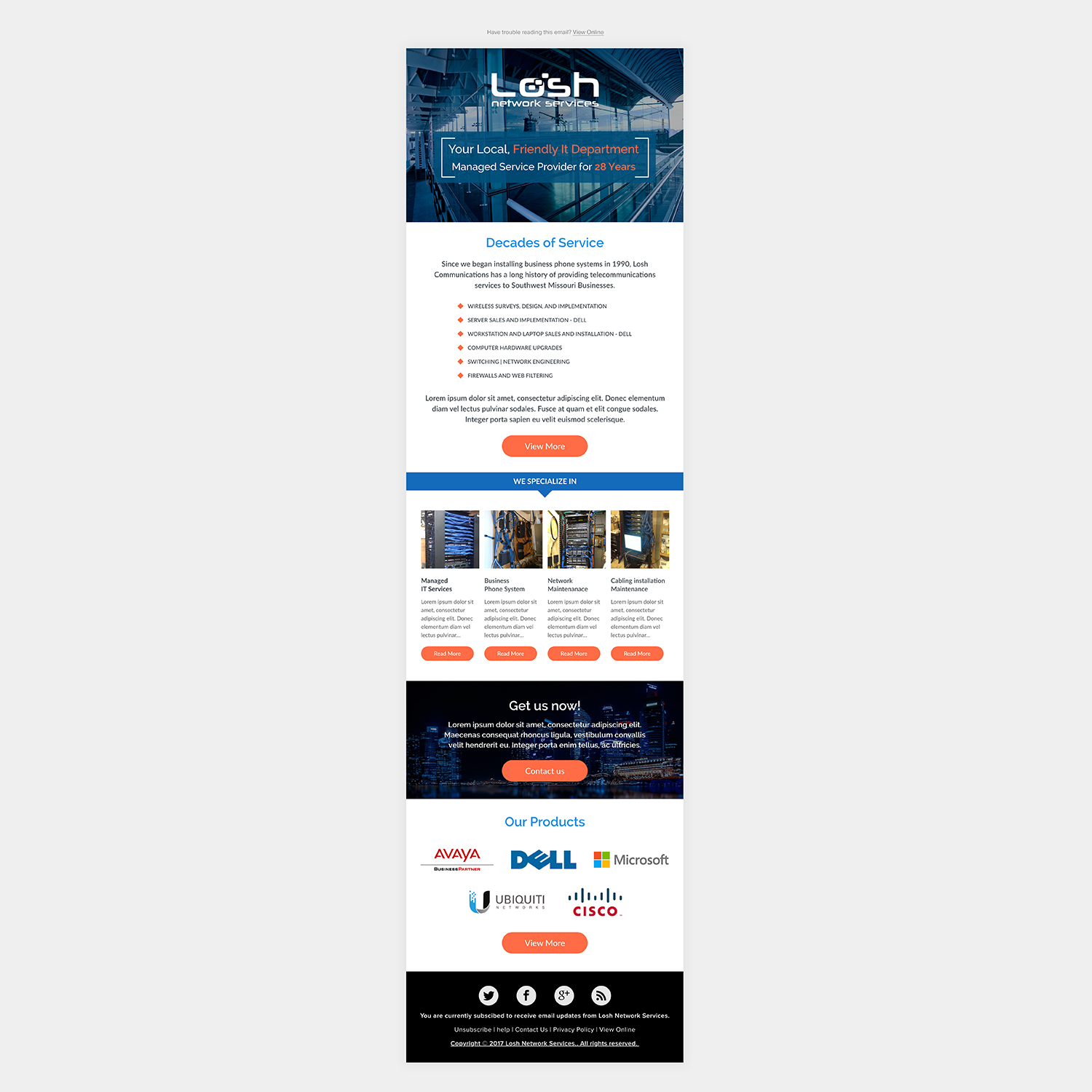 Email Marketing Design by Ni Oeuvre for Losh Network Services | Design #17812704