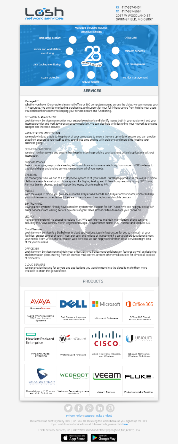 Design de Marketing Électronique par ab-designer-developer pour Losh Network Services | Design #17787701