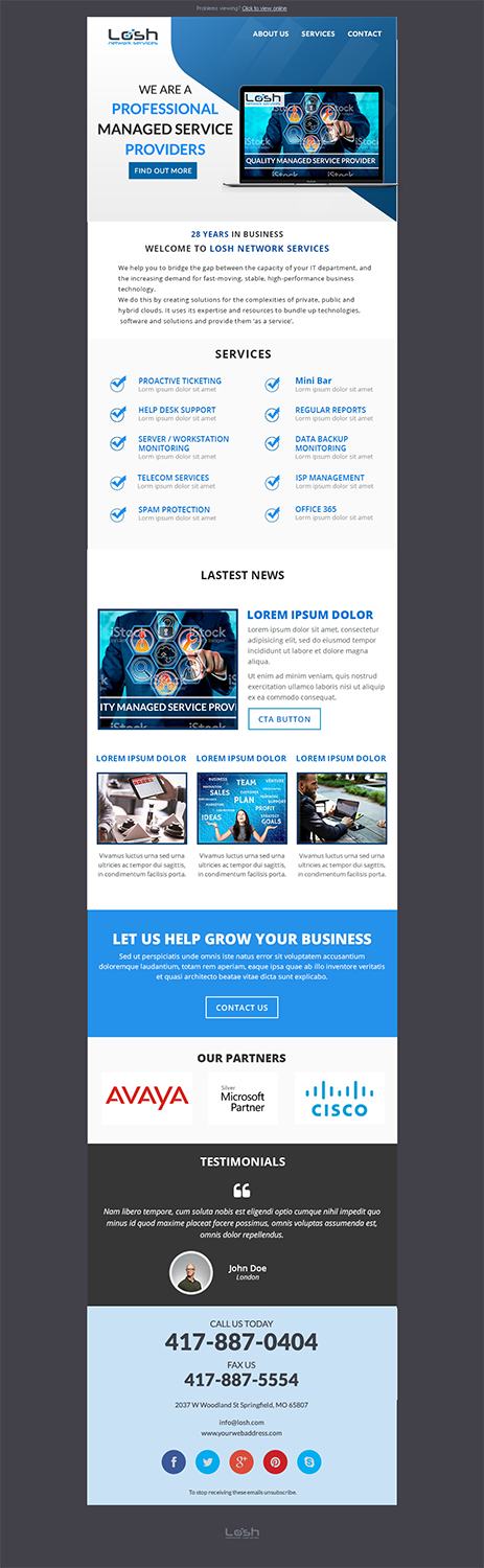 Design de Marketing Électronique par Spydaman pour Losh Network Services | Design #17873259