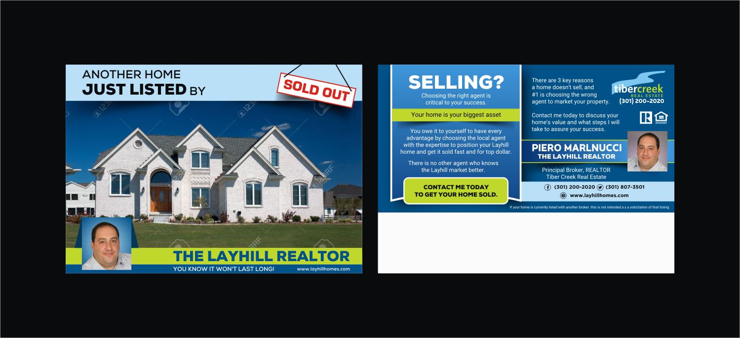 Design de Carte Postale par INDIAN_Ashok pour Tiber Creek Real Estate | Design #17785648