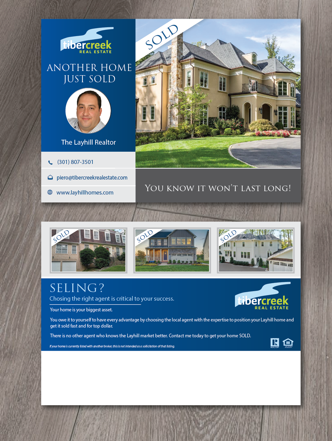 Postcard Design by alex989 for Tiber Creek Real Estate | Design #17788309