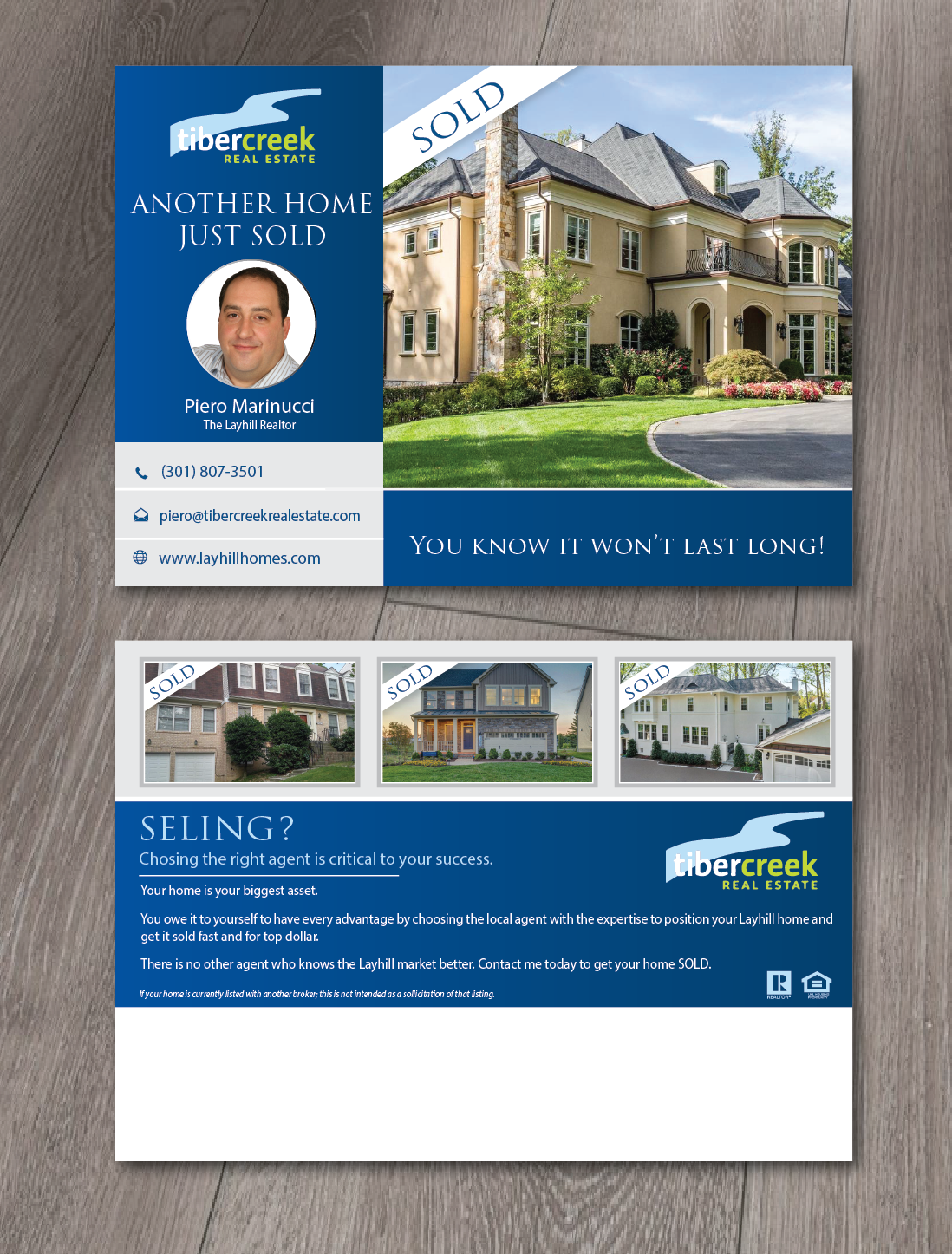 Postcard Design by alex989 for Tiber Creek Real Estate | Design #17928837