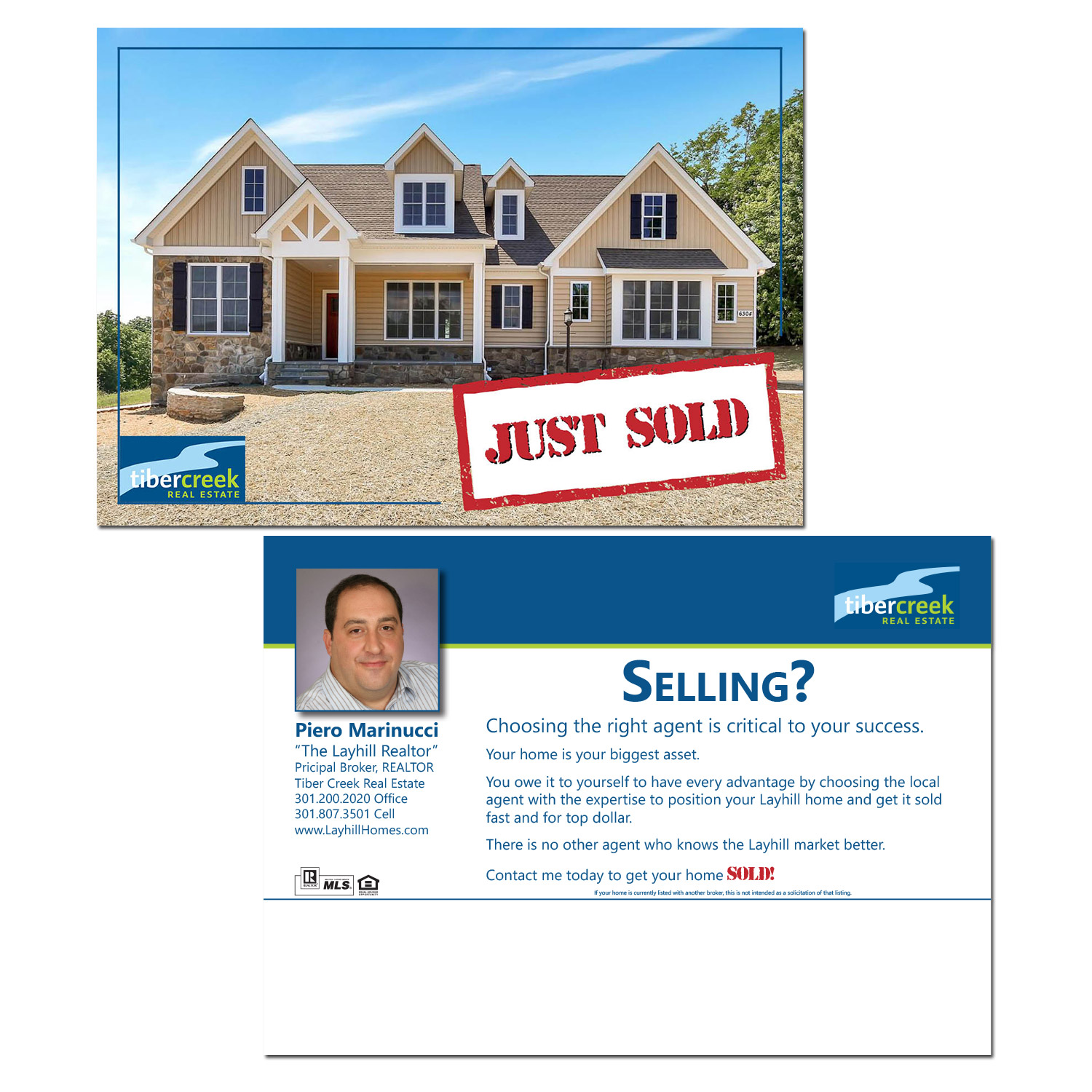Postkarten-Design von juls8807 für Tiber Creek Real Estate | Design #17891249