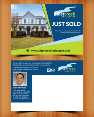 Design de Carte Postale par ecorokerz pour Tiber Creek Real Estate | Design : #17808061