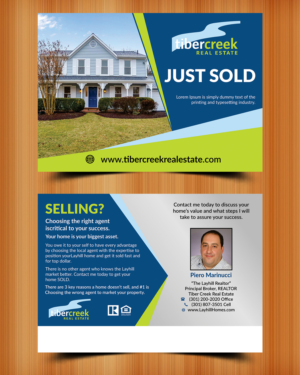 Postcard Design by ecorokerz for Tiber Creek Real Estate | Design #17942445