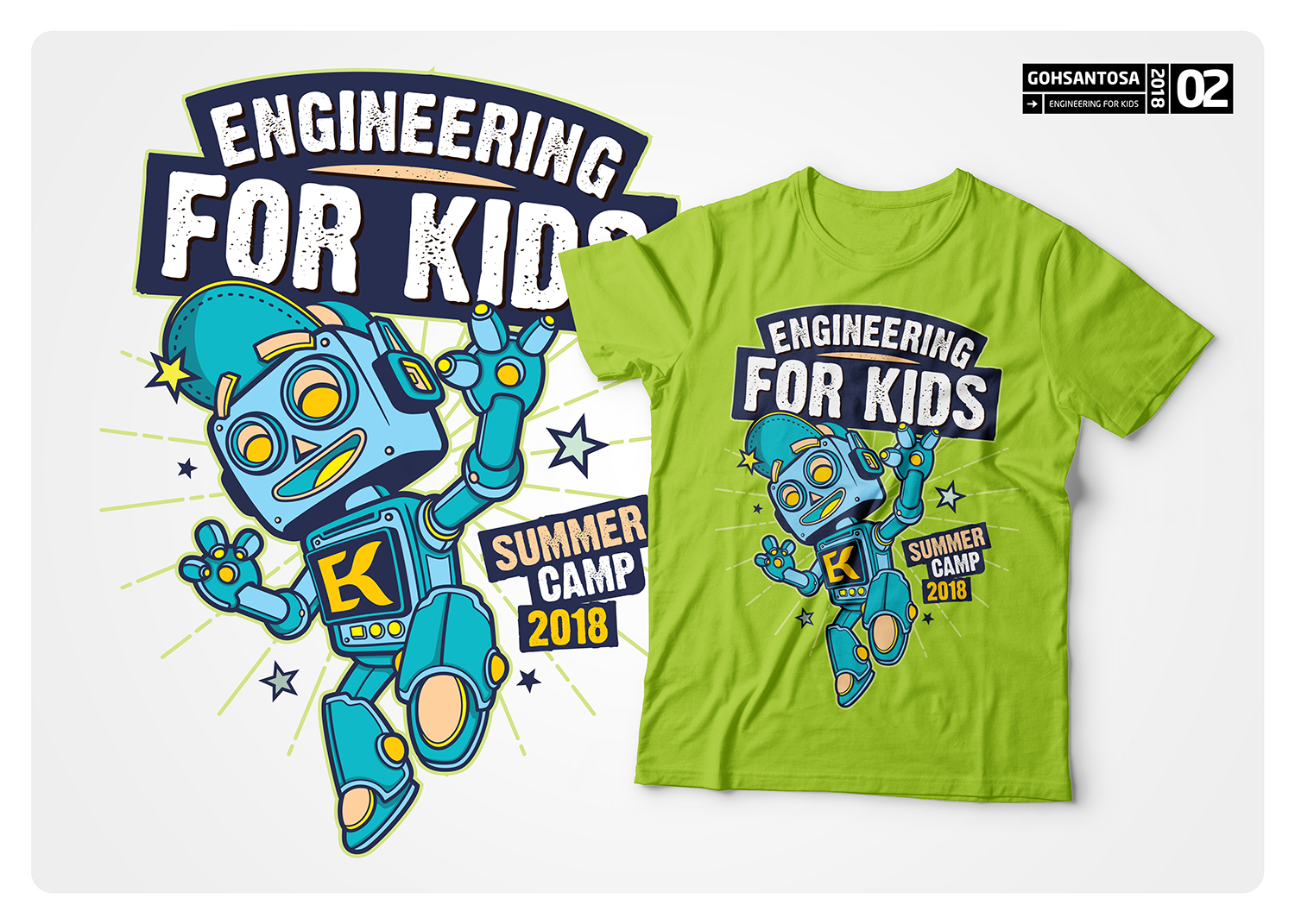 T-shirt Design by Gohsantosa for Engineering For Kids | Design #17898410