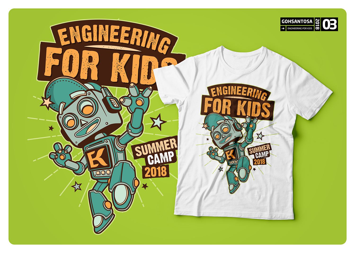 T-shirt Design by Gohsantosa for Engineering For Kids | Design #17898458