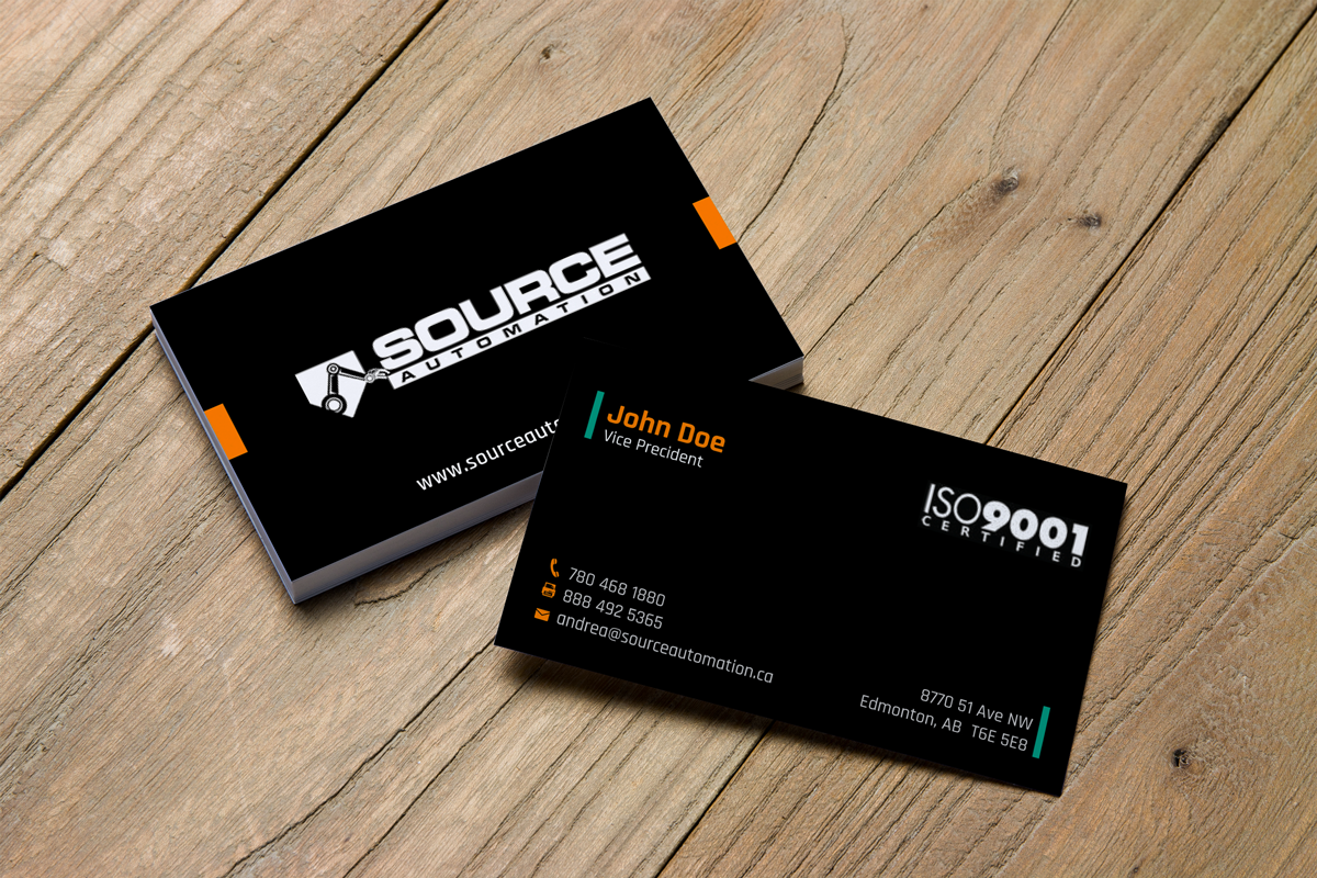 Business Card Design by JK18 for Source Automation Inc | Design #17784729