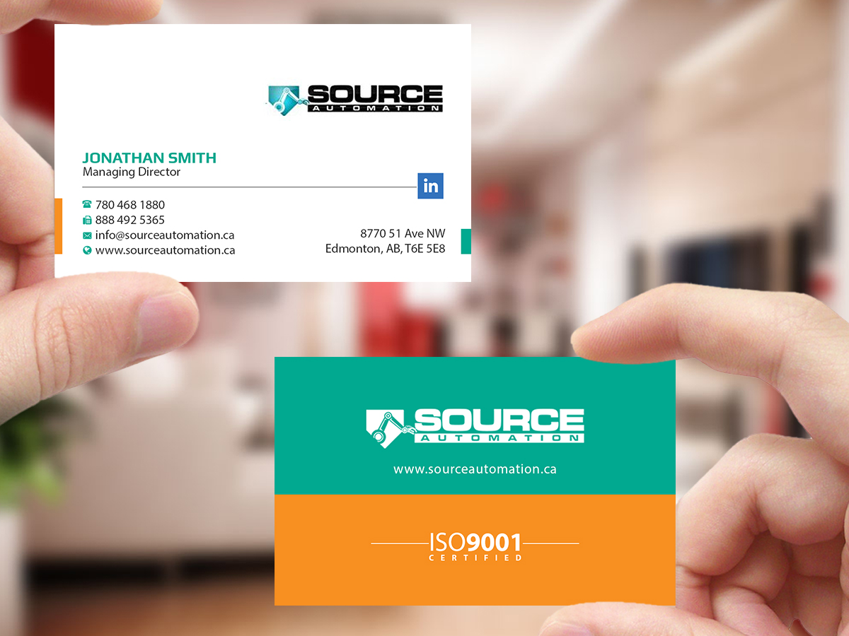 Visitenkarten-Design von Creations Box 2015 für Source Automation Inc | Design #17792262