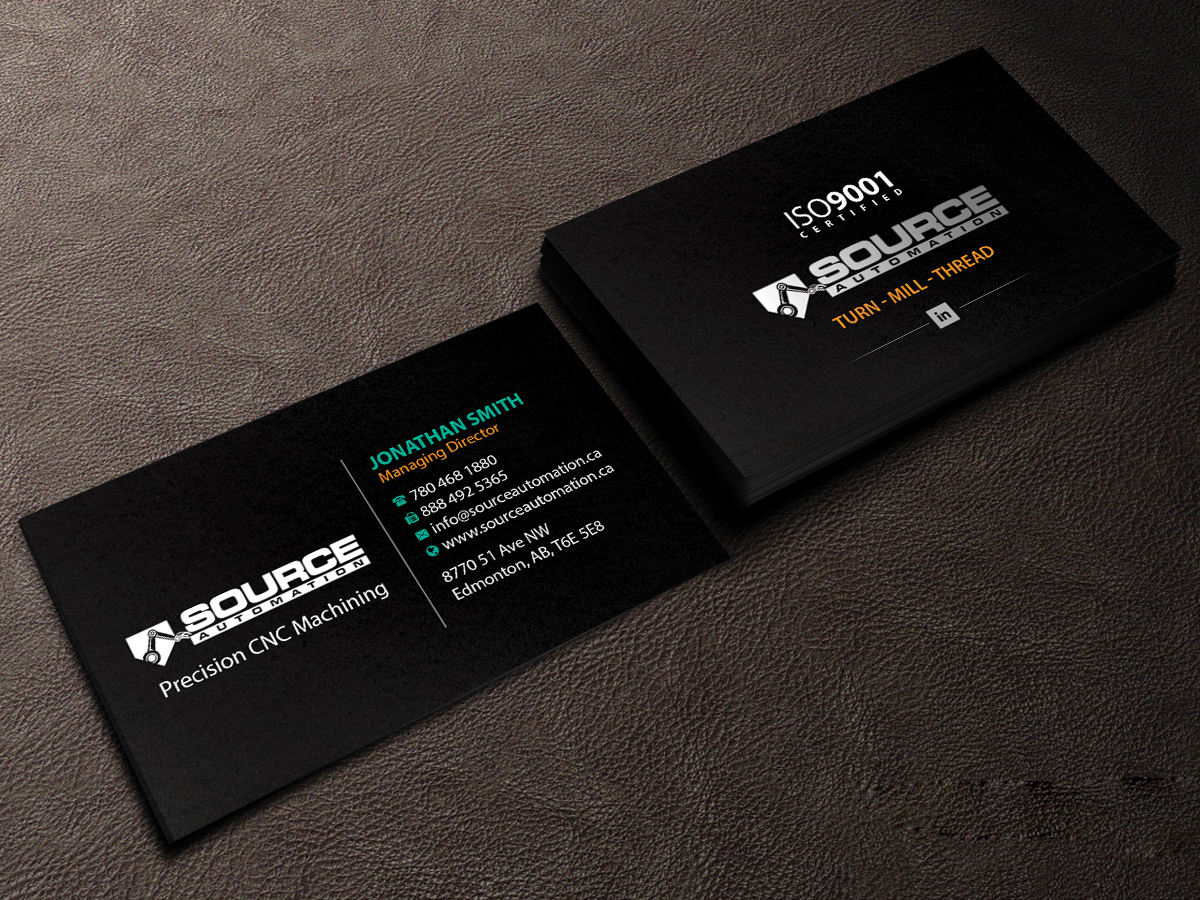 Diseño de Tarjeta de Presentación por Creations Box 2015 para Source Automation Inc | Diseño #17795474