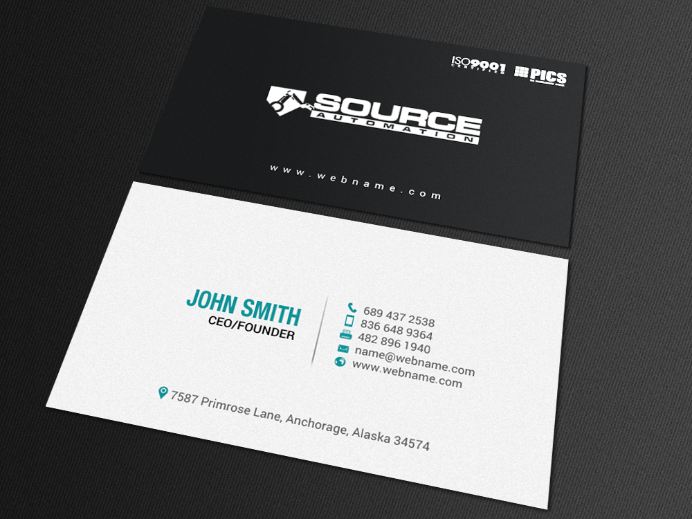 Business Card Design by chandrayaan.creative for Source Automation Inc | Design #17799142