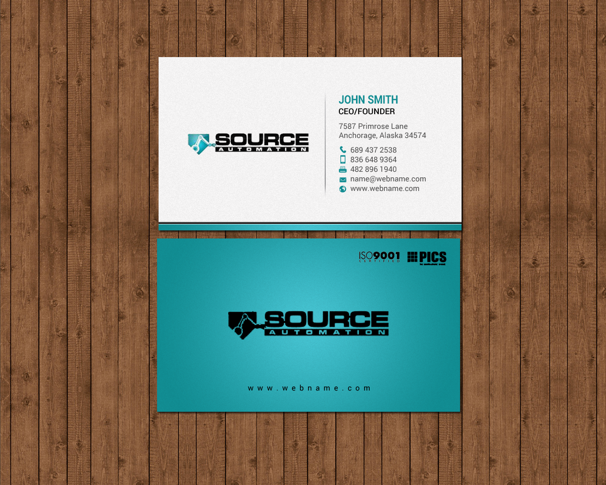 Business Card Design by chandrayaan.creative for Source Automation Inc | Design #17799143