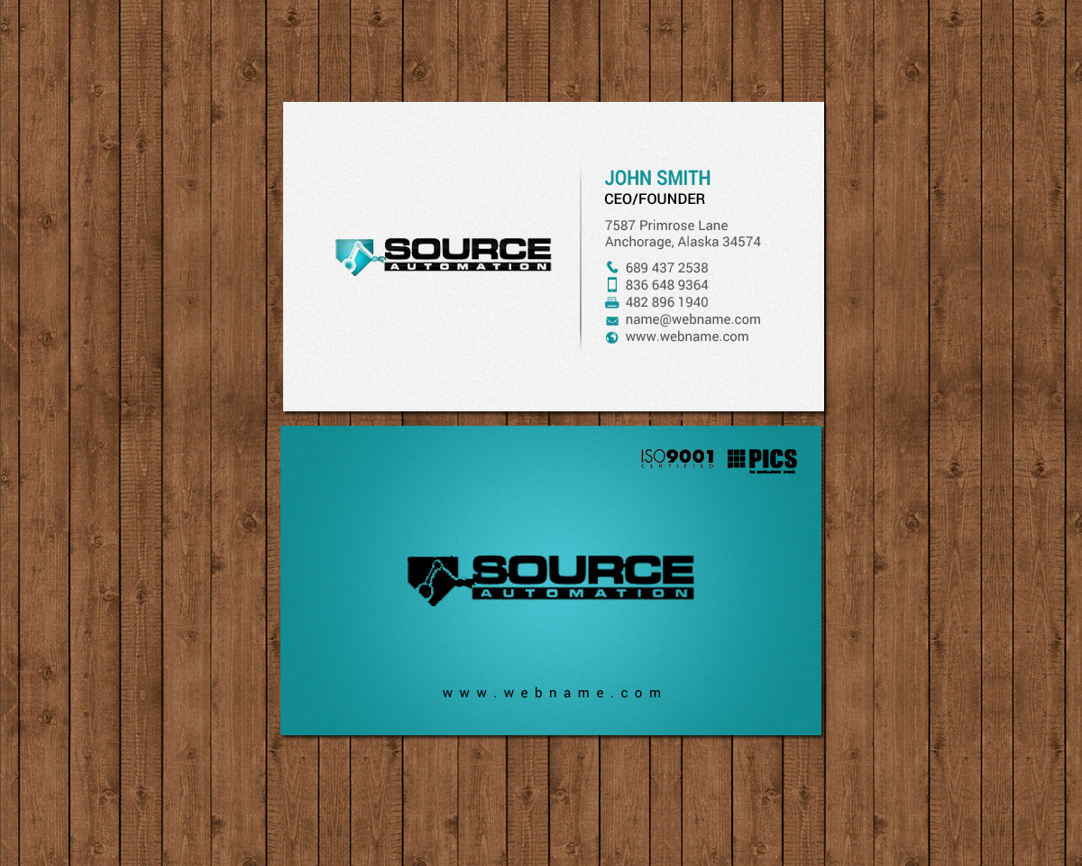 Design de Carte de Visite par chandrayaan.creative pour Source Automation Inc | Design #17799146