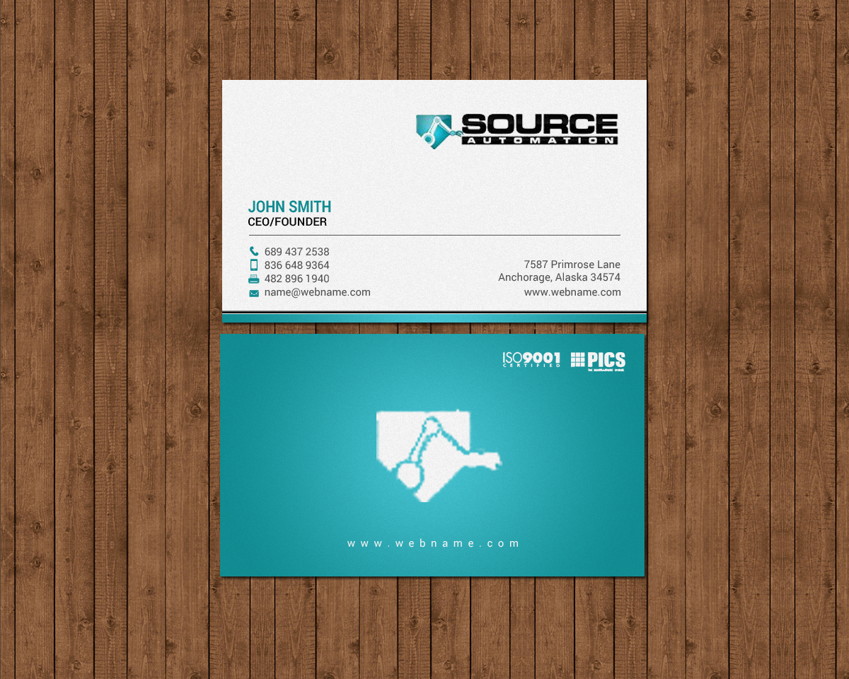 Design de Carte de Visite par chandrayaan.creative pour Source Automation Inc | Design #17799152
