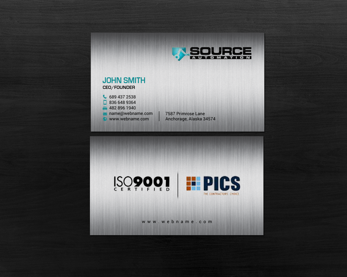Business Card Design by chandrayaan.creative for Source Automation Inc | Design #17799595