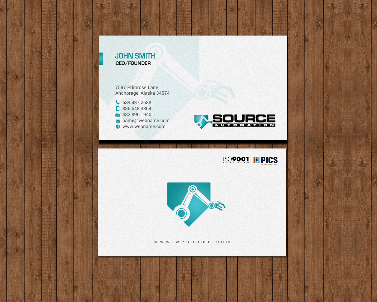 Business Card Design by chandrayaan.creative for Source Automation Inc | Design #17799598