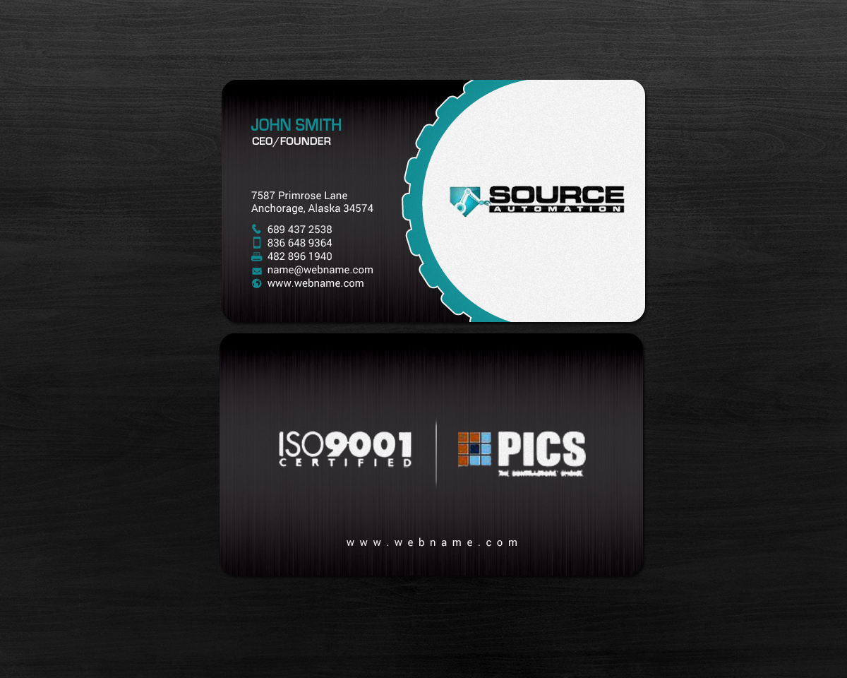 Business Card Design by chandrayaan.creative for Source Automation Inc | Design #17799599