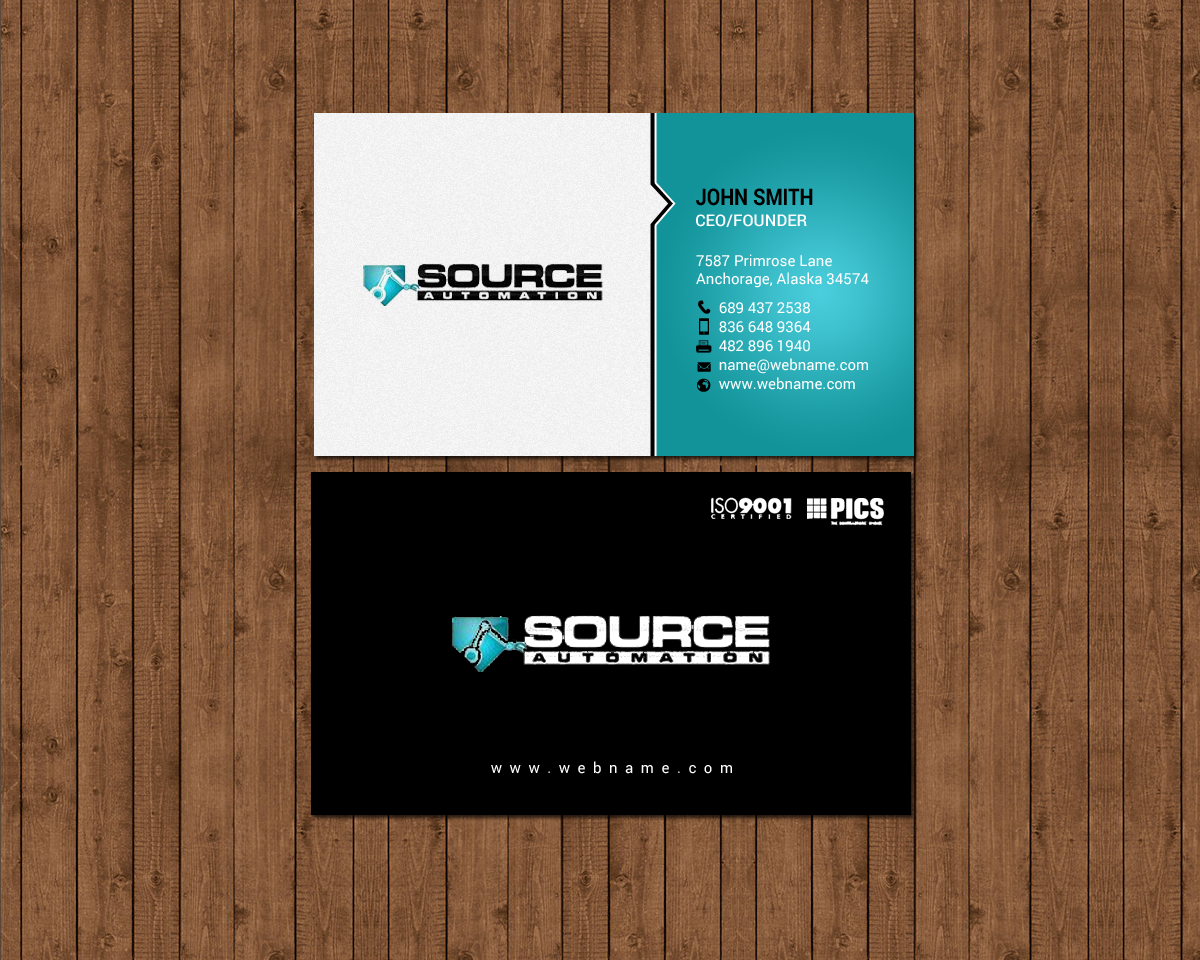 Business Card Design by chandrayaan.creative for Source Automation Inc | Design #17799698