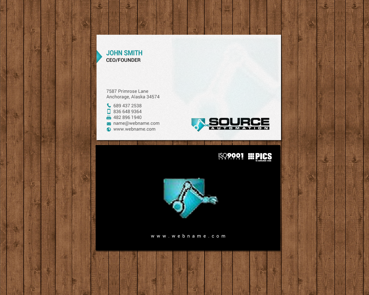 Visitenkarten-Design von chandrayaan.creative für Source Automation Inc | Design #17799702