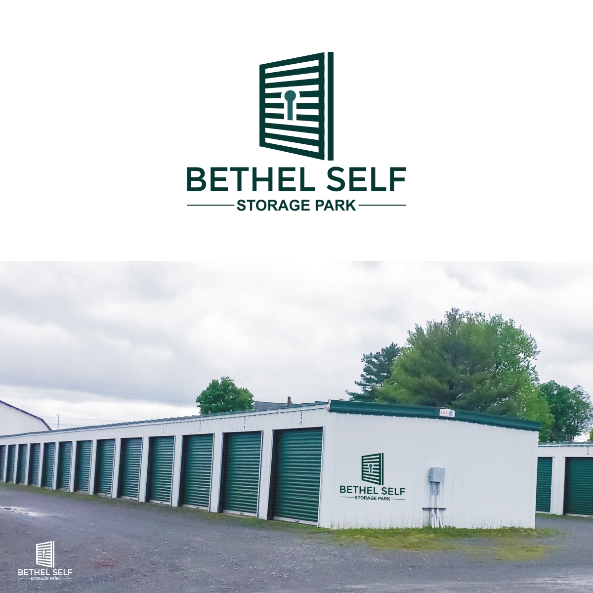 Diseño de Logo por e-graphics para Bethel Self Storage Park | Diseño #17792174