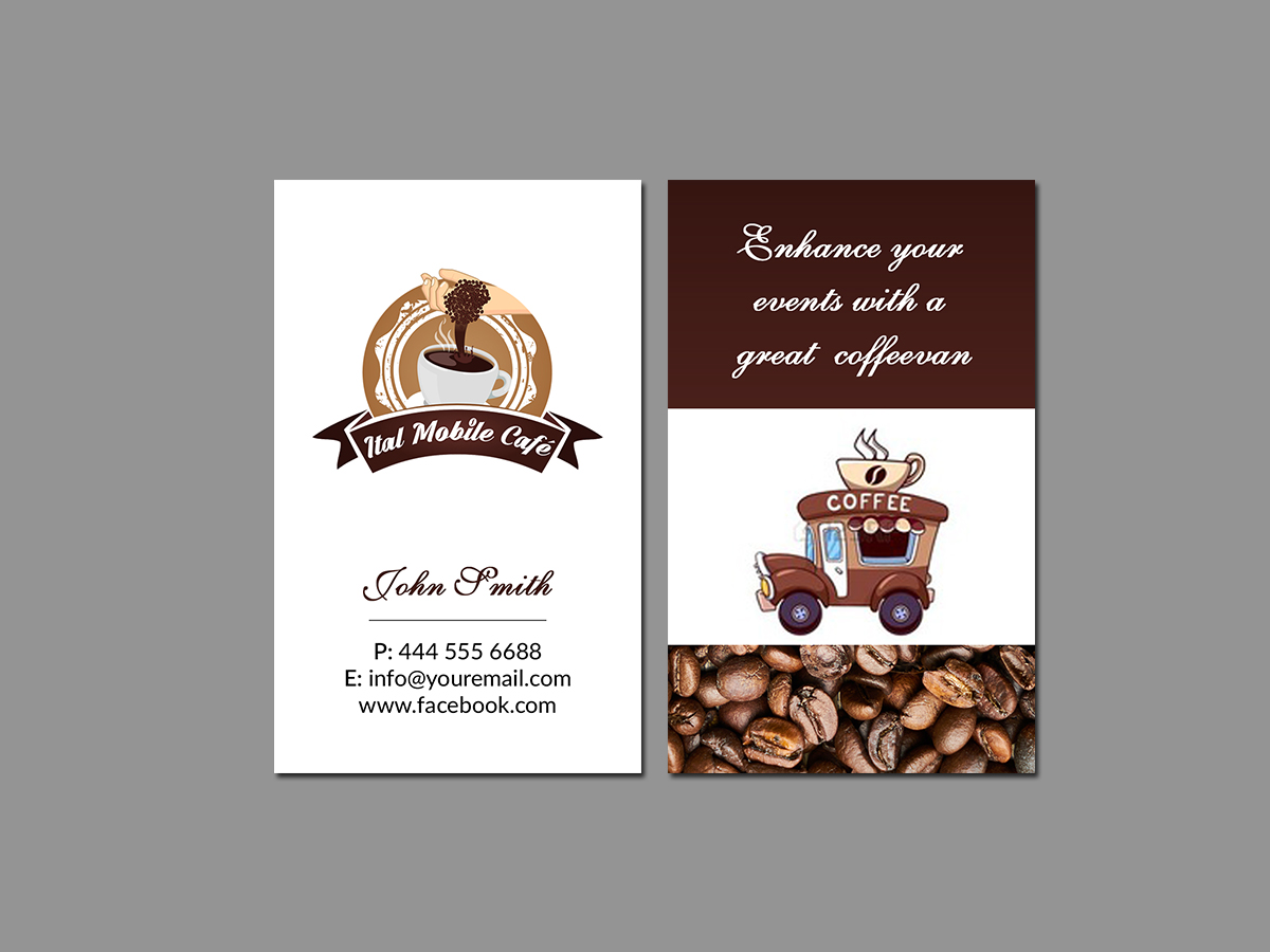 Diseño de Tarjeta de Presentación por Creations Box 2015 para Ital coffee | Diseño #17792308