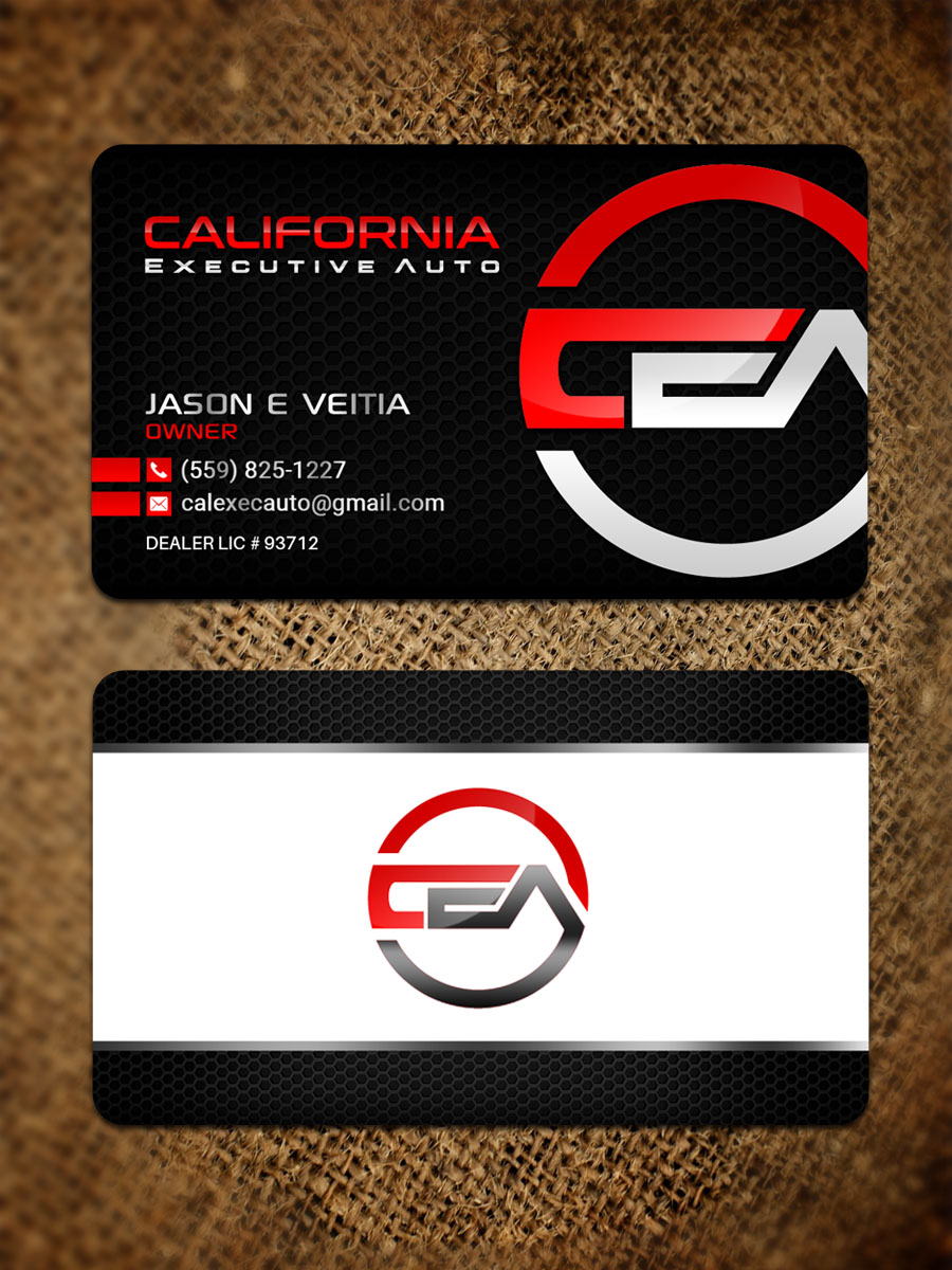 Diseño de Tarjeta de Presentación por Sandaruwan para California Executive Auto | Diseño #17813924
