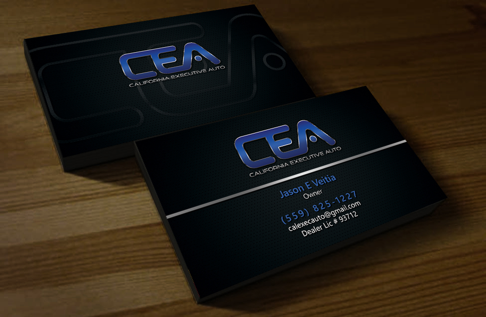 Business Card Design by Hardcore Design for California Executive Auto | Design #17802724