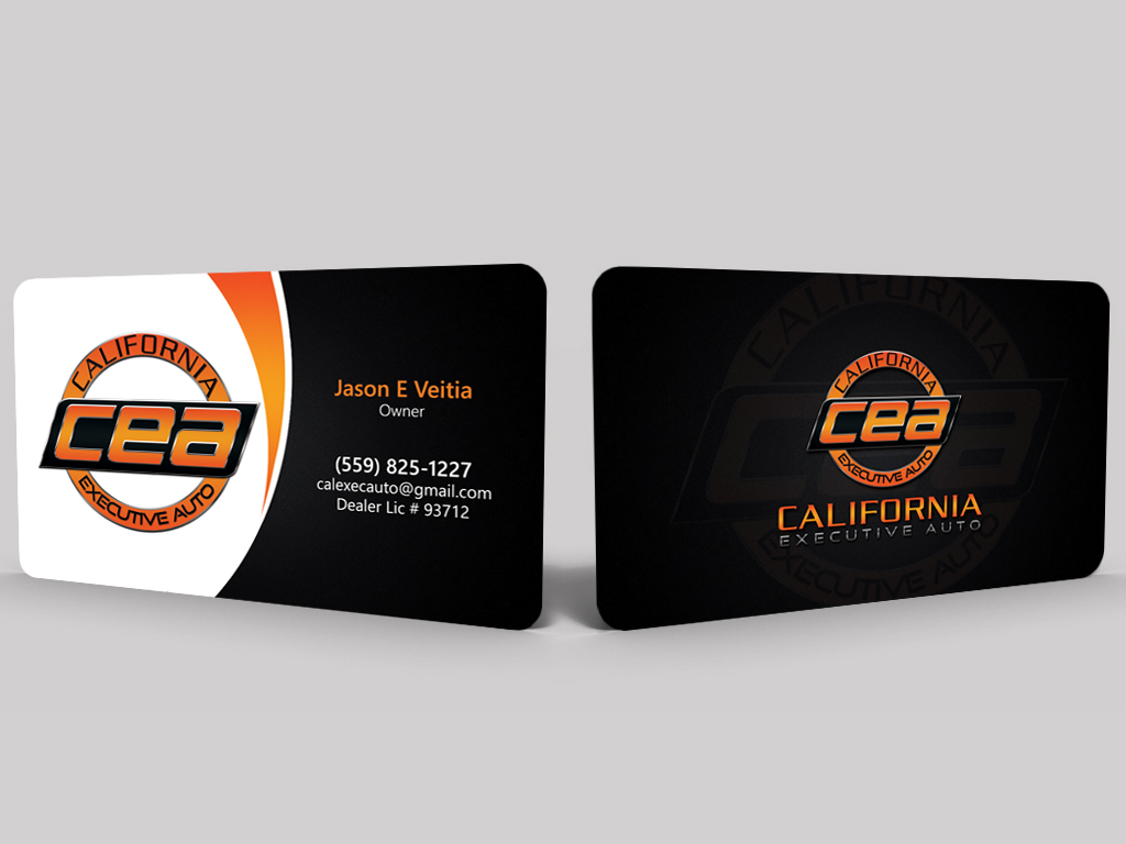 Business Card Design by Hardcore Design for California Executive Auto | Design #17803968