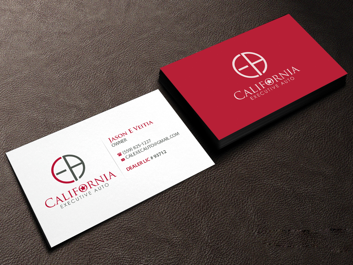 Business Card Design by Creations Box 2015 for California Executive Auto | Design #17797038