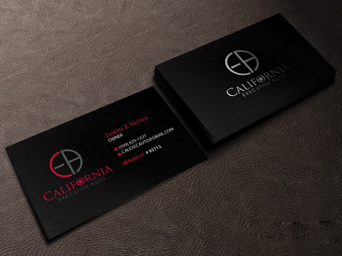 Business Card Design by Creations Box 2015 for California Executive Auto | Design #17797039