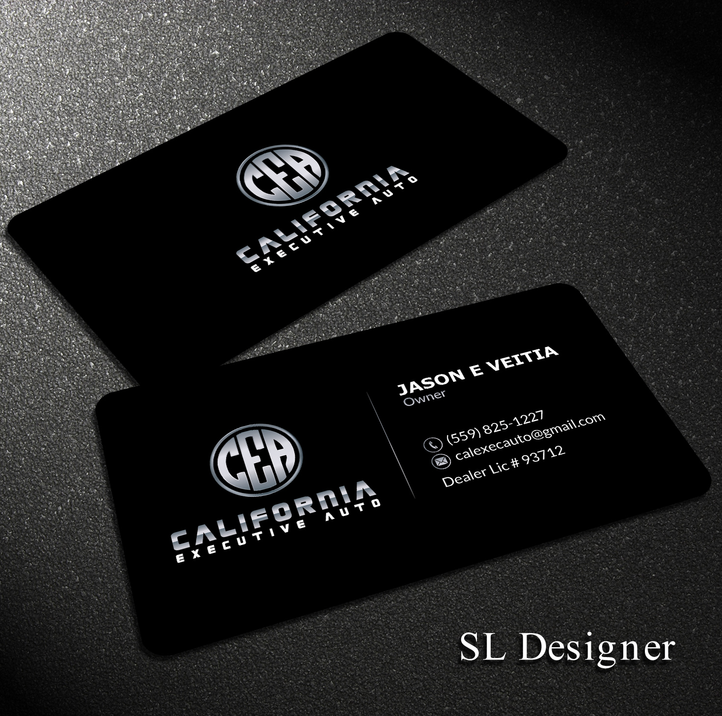 Business Card Design by SL Designer for California Executive Auto | Design #17801710