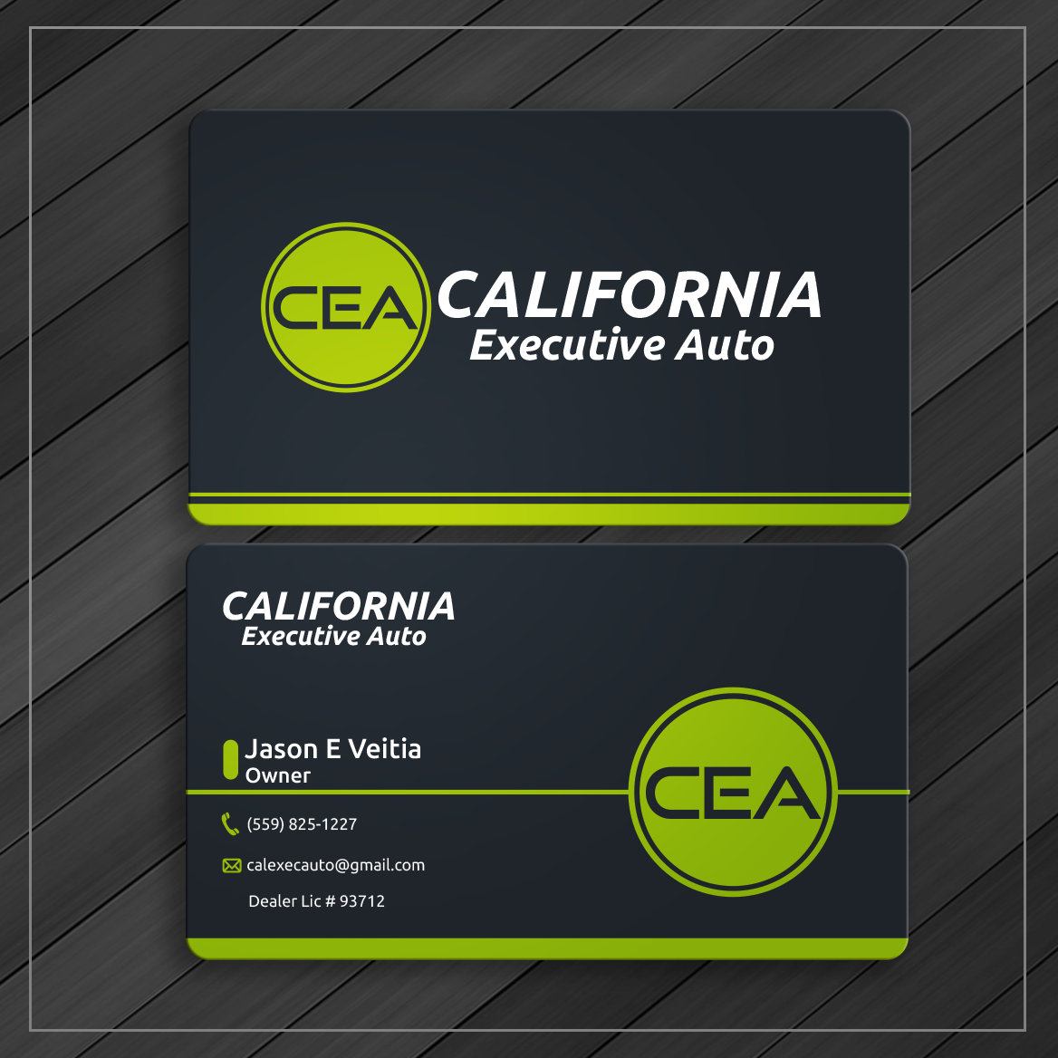 Visitenkarten-Design von Caio Designer für California Executive Auto | Design #17804081
