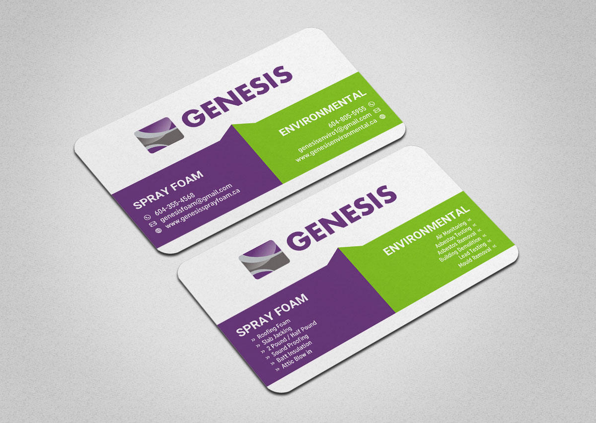 Visitenkarten-Design von INDIAN_Ashok für Genesis  | Design #17787957