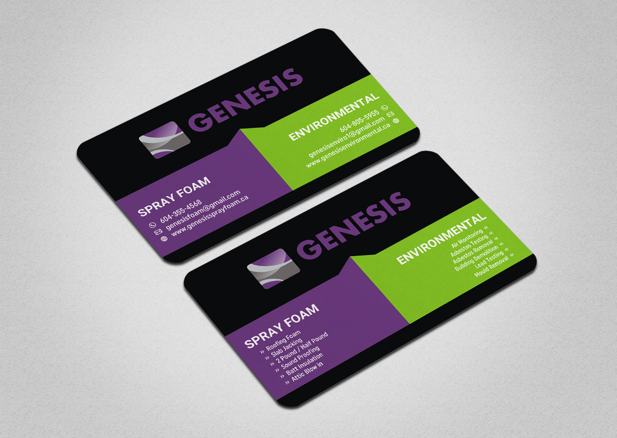 Business Card Design by INDIAN_Ashok for Genesis  | Design #17787958