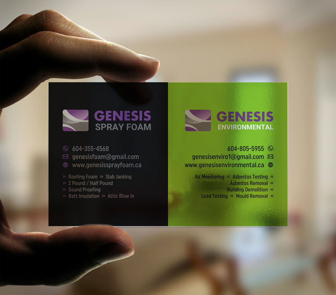 Visitenkarten-Design von INDIAN_Ashok für Genesis  | Design #17787959