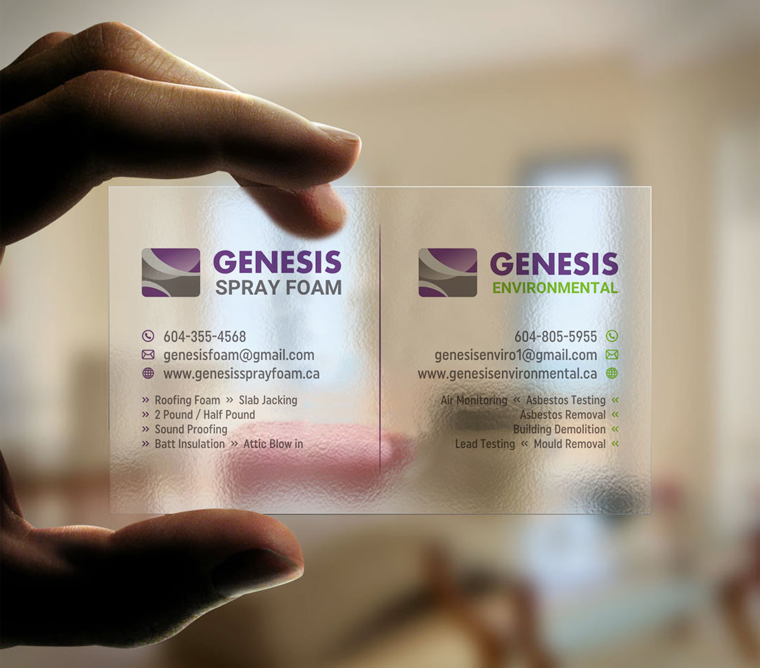 Visitenkarten-Design von INDIAN_Ashok für Genesis  | Design #17787960