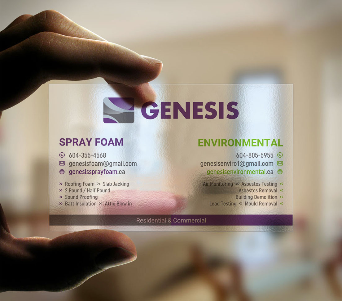 Business Card Design by INDIAN_Ashok for Genesis  | Design #17787961