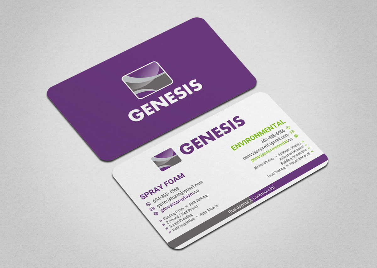 Business Card Design by INDIAN_Ashok for Genesis  | Design #17787966