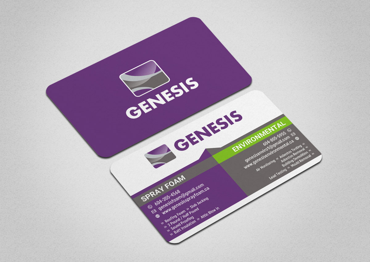 Business Card Design by INDIAN_Ashok for Genesis  | Design #17787967