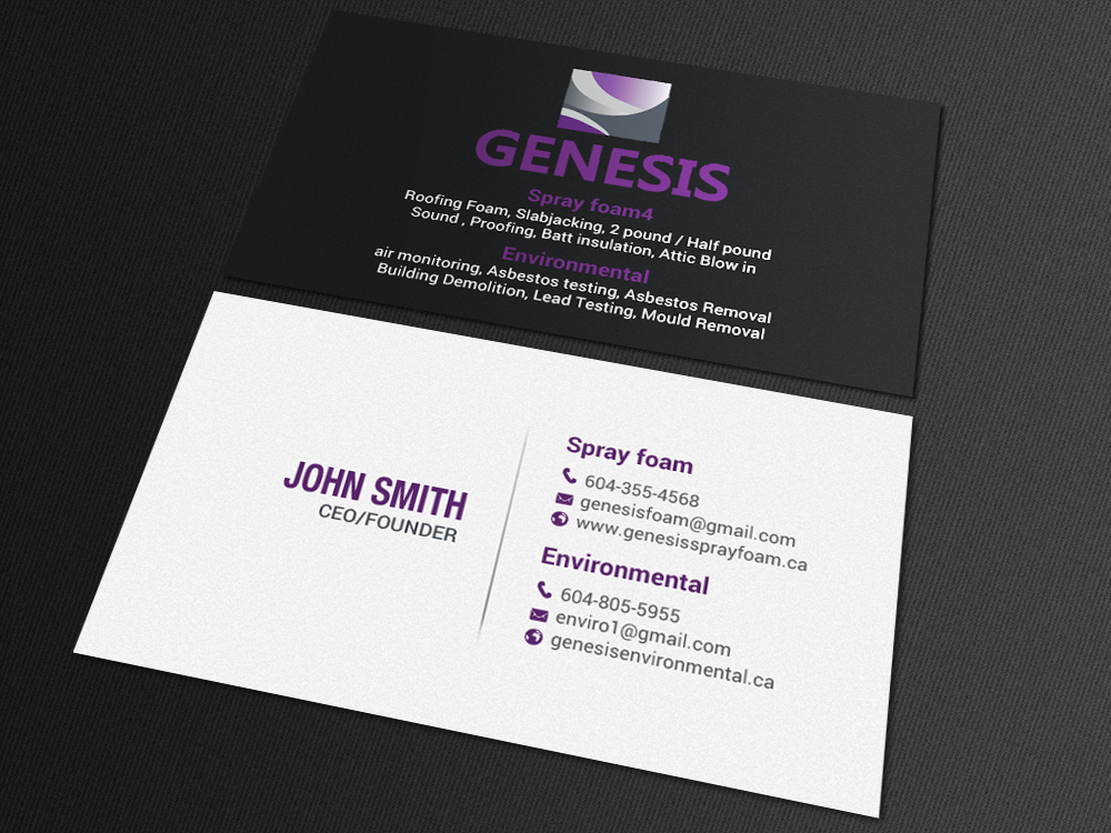 Business Card Design by chandrayaan.creative for Genesis  | Design #17876774