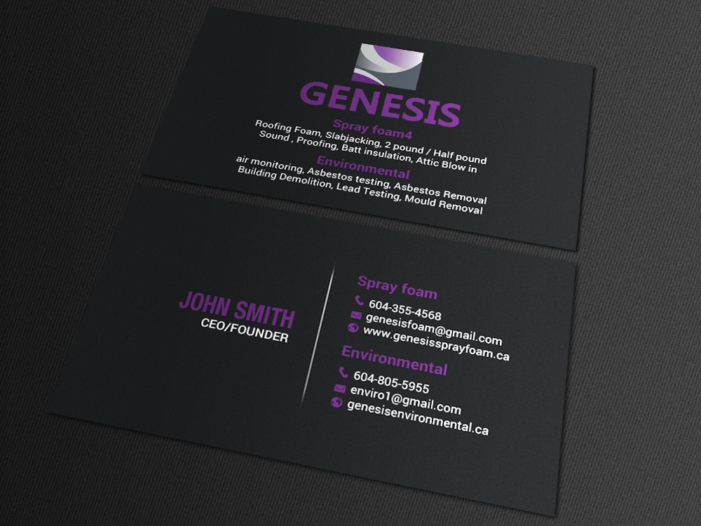 Business Card Design by chandrayaan.creative for Genesis  | Design #17876775