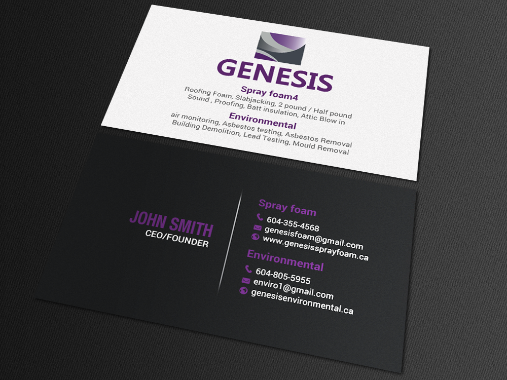 Business Card Design by chandrayaan.creative for Genesis  | Design #17876776