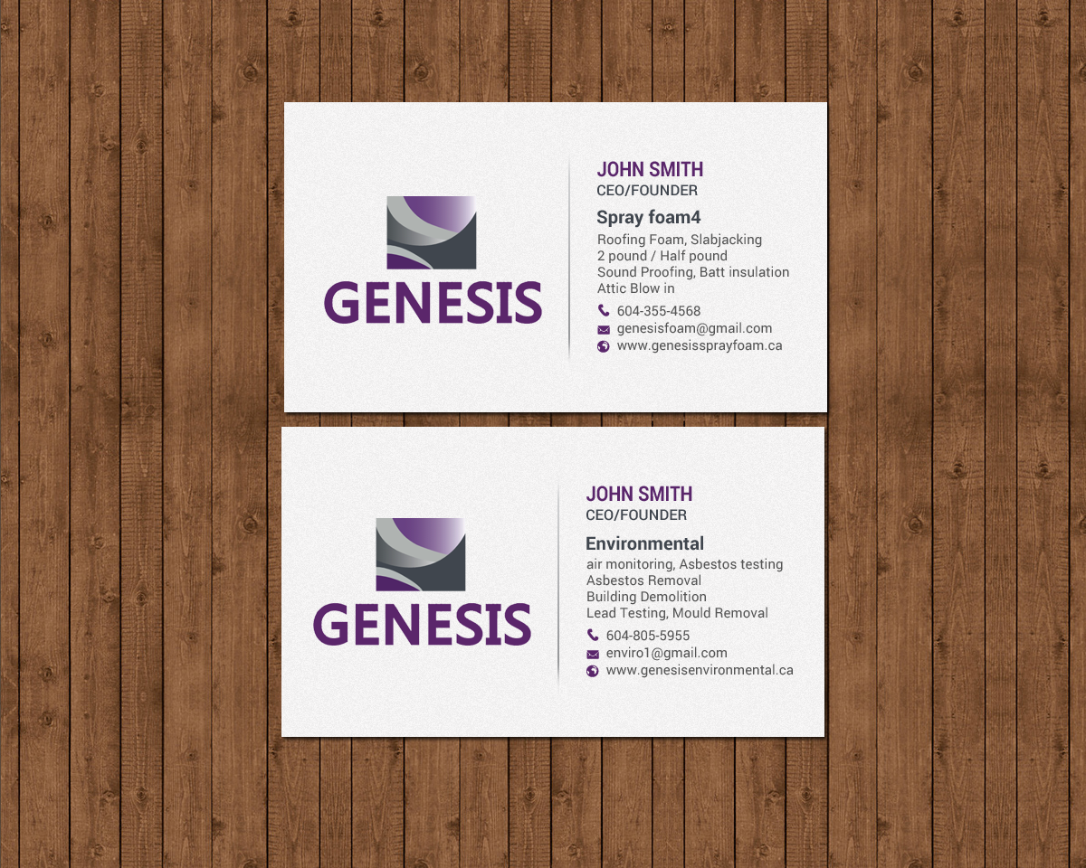 Business Card Design by chandrayaan.creative for Genesis  | Design #17876778