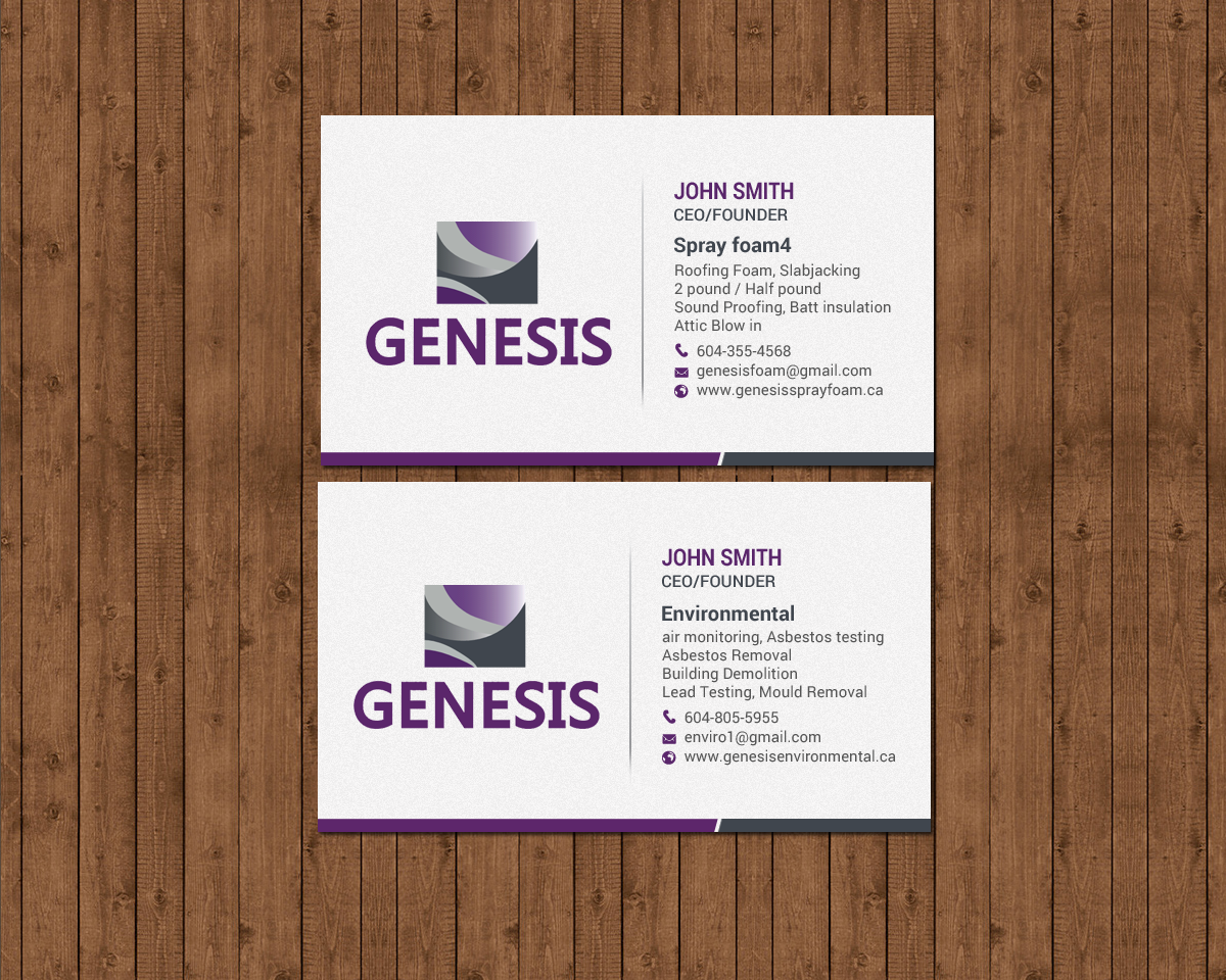 Business Card Design by chandrayaan.creative for Genesis  | Design #17876791