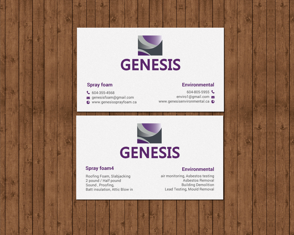 Visitenkarten-Design von chandrayaan.creative für Genesis  | Design #17876793