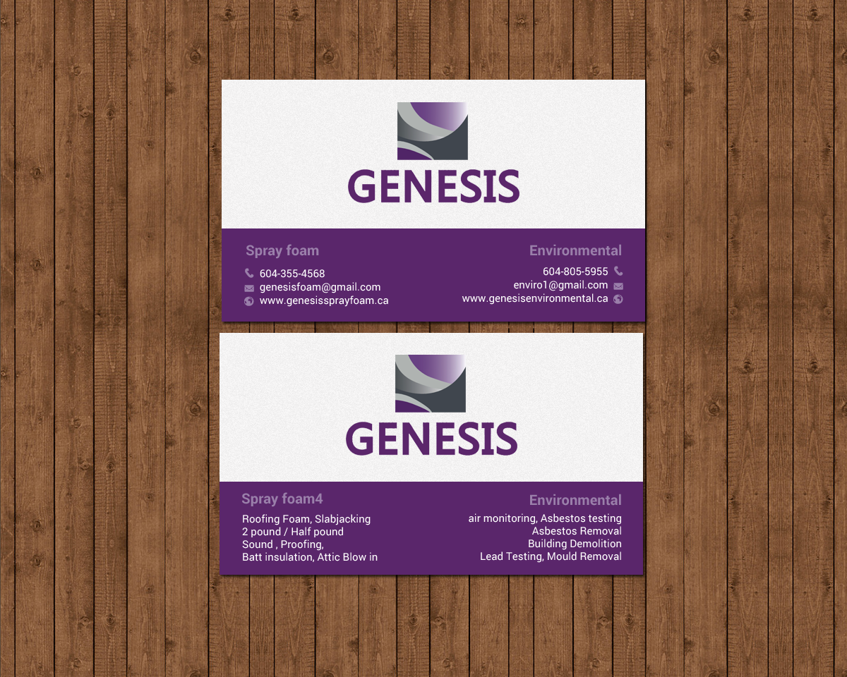 Visitenkarten-Design von chandrayaan.creative für Genesis  | Design #17876794