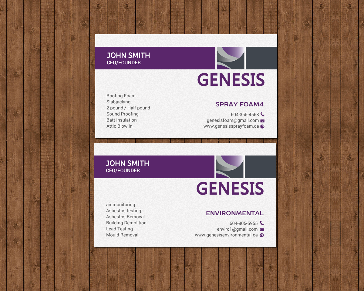 Design de Carte de Visite par chandrayaan.creative pour Genesis  | Design #17876796