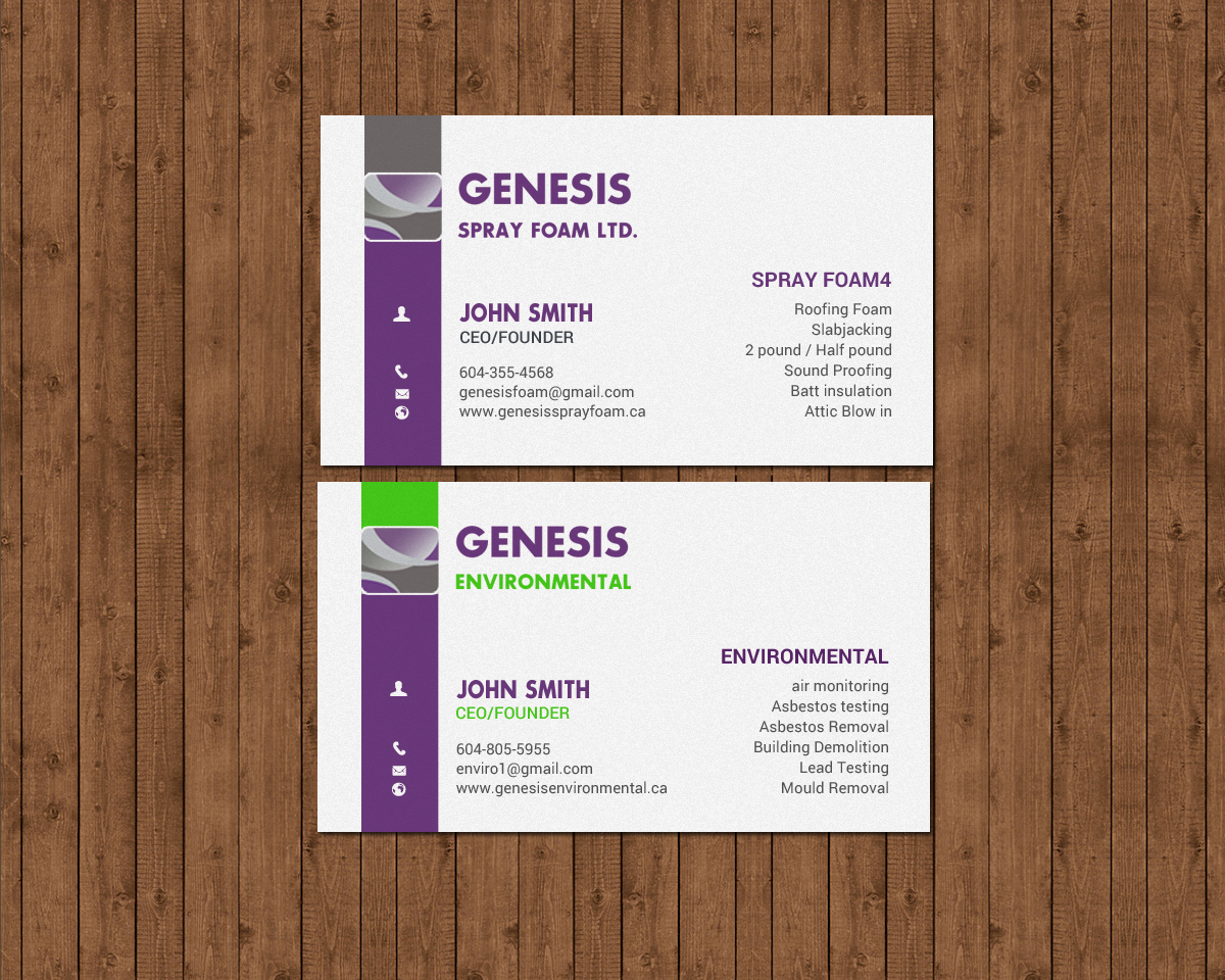 Business Card Design by chandrayaan.creative for Genesis  | Design #17878891